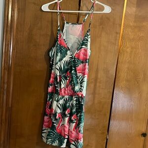 Flamingo romper with pockets